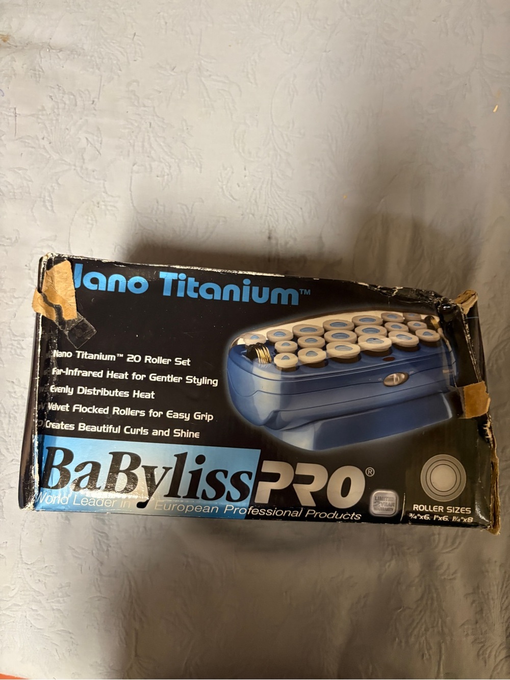BaBylissPRO Nano Titanium 20 Hot Rollers Hairsetter New Open Box